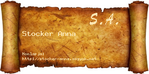 Stocker Anna névjegykártya